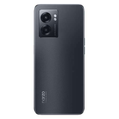 Smartphone 6.6" Realme Narzo 50 5G - FHD+ IPS 90 Hz, Dimensity 810 5G, 4 Go RAM, 64 Go, 5 000 mAh, Recharge 33 W, NFC, Dual Sim, Hyper Black