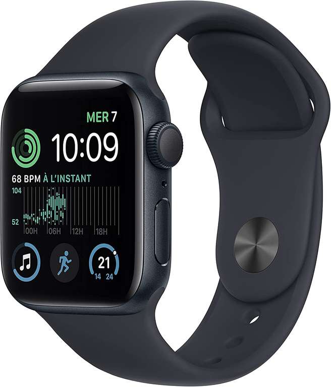 Montre connectée Apple Watch SE (2ᵉ génération) - GPS + Cellular, 40mm, Minuit