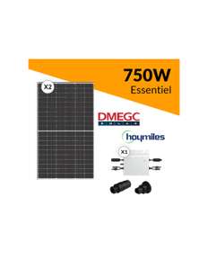 Kit solaire 750W DMEGC - 2 panneaux 375W autoconsommation + 1 micro onduleur HOYMILES HM700 ESSENTIEL (chocdiscount.com)