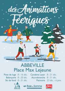 Animations gratuites: Accrobranche, Petit train, Patinoire, Pistes de luge et de ski de fond, Balançoire,... - Abbeville (80)