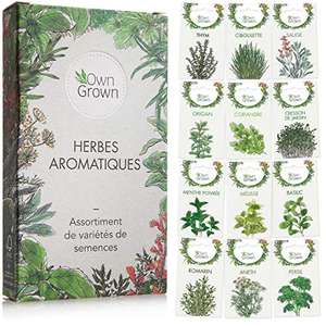 Kit de graines d‘herbes aromatiques prêt à pousser OwnGrown - 12 épices et aromates à planter (Vendeur tiers)