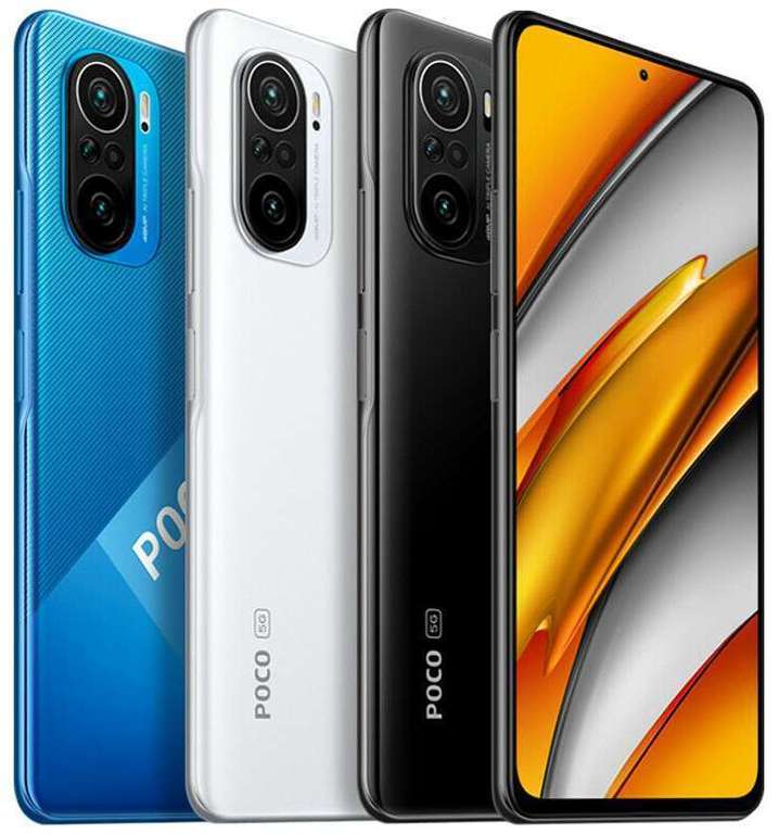Smartphone 6.67" Xiaomi Poco F3 5G - AMOLED FHD+ 120 Hz, Snapdragon 870, RAM 6 Go, 128 Go, 48+8+5 MP (Entrepôt France)