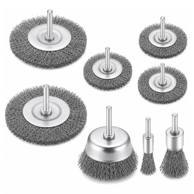 Lot de 8 brosses métalliques pour un nettoyage — promo Maison