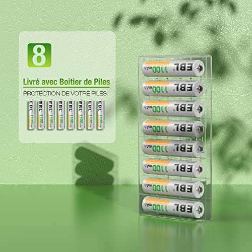 Lot de 16 piles rechargeables AAA 1100mah EBL (Vendeur tiers)