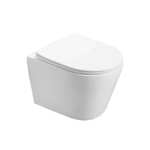 Pack WC Bâti-support GROHE Rapid SL + WC SAT Infinitio sans bride + abattant softclose + plaque chrome, blanc