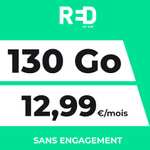 Forfait mobile Red by SFR : Appels, SMS/MMS illimités + DATA 130 Go 5G + 27 Go UE/DOM - Sans engagement