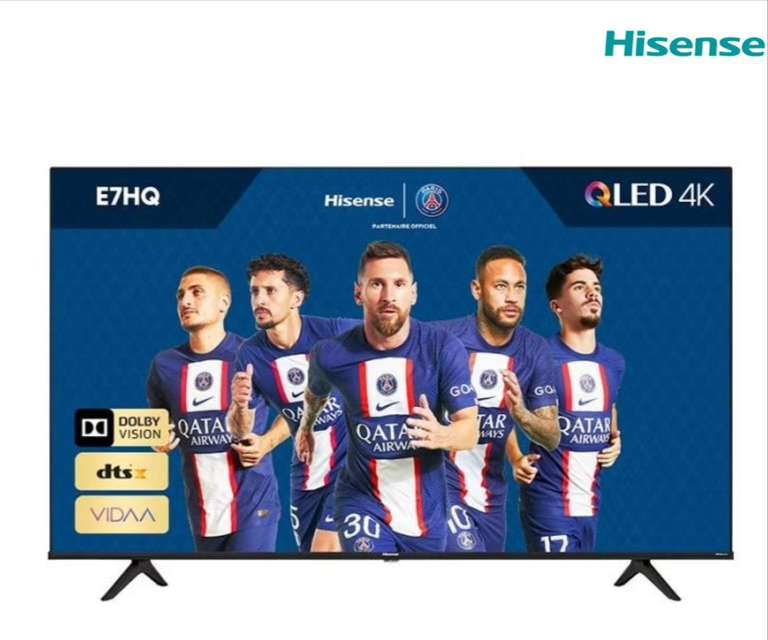 TV Qled 70" HiSense 70E7HQ (2022) - 4K UHD, HDR 10+, Dolby Vision, Smart TV, 3x HDMI 2.1