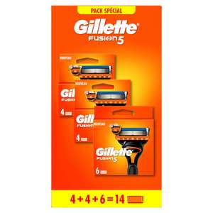 Lot de 12 lames Gillette Fusion 5 ou Proglide ou Labs (via 27,93€ sur la carte de fidélité)