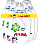 Lot de 5 bidons de lessive liquide Ariel Peaux Sensibles - 185 lavages