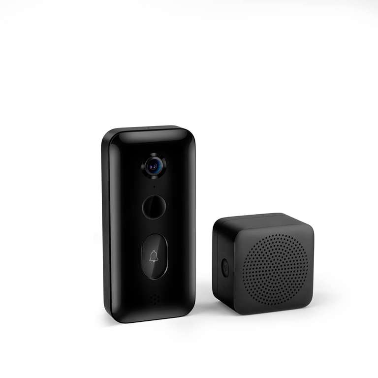 Xiaomi Mi Smart Doorbell 3 Noir, Sonnette connectée avec caméra, 4 Lampes infra Rouges intégrées de 940mn (Vendeur Tiers)