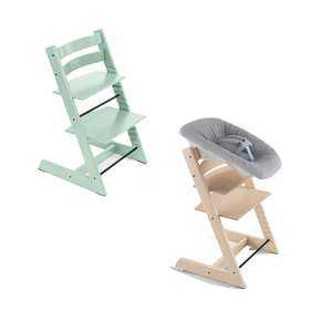Bundle Chaise haute Tripp Trapp Soft Mint + Newborn Set Stokke