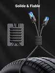 Câble Ethernet UGREEN - Cat 8, RJ45, 40Gbps, 2000MHz, Nylon Tressé (1m)