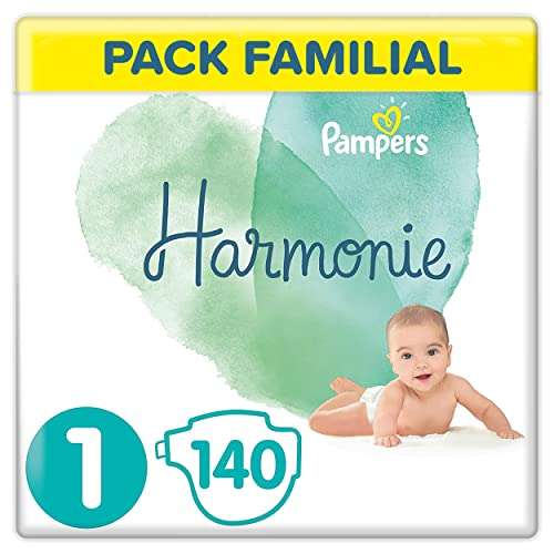 Pack de 140 couches bébé Pampers Harmonie - Taille 1 (2-5 kg), 4 x 35 couches