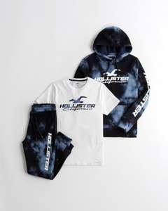 Ensemble Hollister: Sweatshirt à capuche + T-shirt + Pantalon de survêtement - Du XS au L