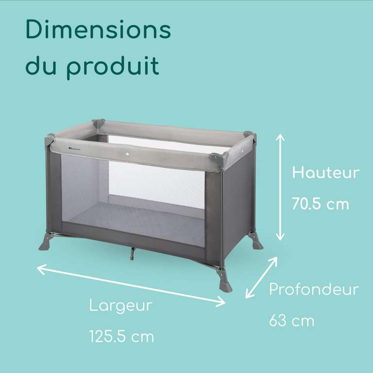 Bebeconfort Soft Dreams Lit Parapluie Bébé 0-3 Ans - Léger Avec Matelas Et Sac Transport - Graphite