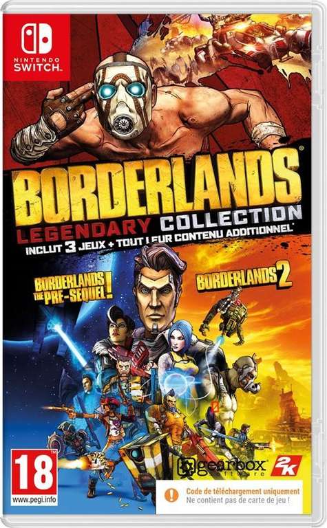 Sélection jeux vidéo sur Nintendo Switch (codes dans la boite) Ex : Borderlands Legendary Collection