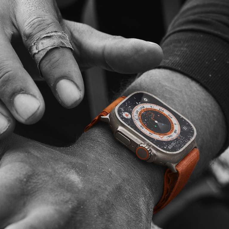 Montre connectée Apple Watch Ultra (GPS + Cellular, 49mm) - Boîtier en Titane avec Boucle Alpine Orange - Small