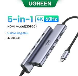Hub USB-C UGREEN vers HDMI 2.0, RJ45, USB 3.0