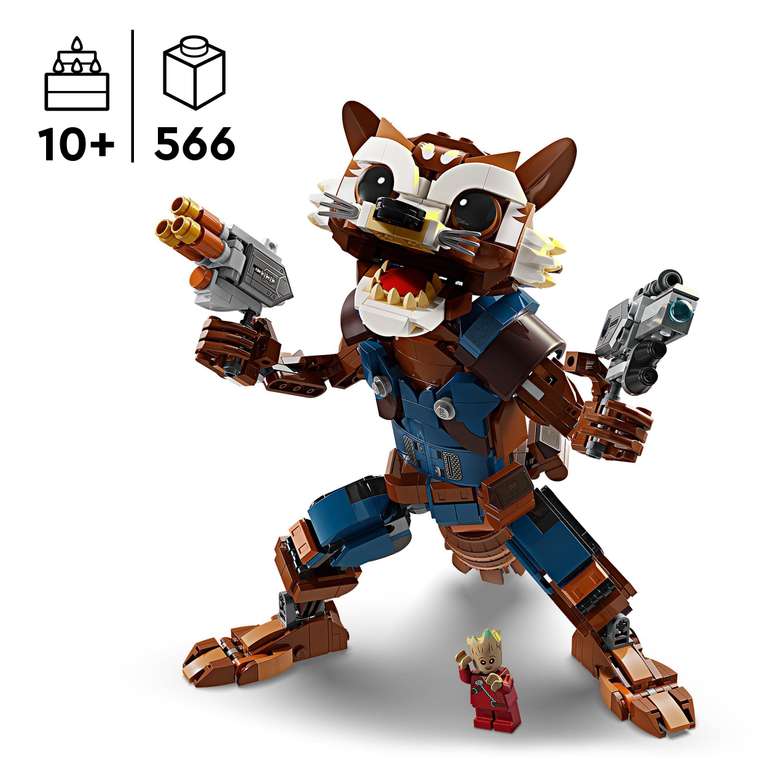 Jeu de construction Lego Marvel 76282 Rocket et Bébé Groot (566 pièces)