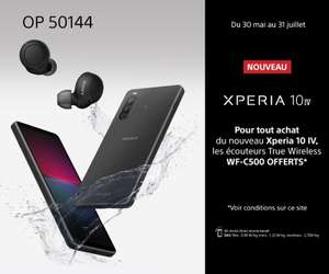 [ODR] Écouteurs sans-fil Sony WF-C500 offerts pour l’achat d’un Smartphone Sony Xperia 10 IV