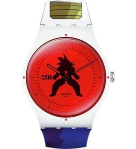 Montre Swatch Homme New Gent Blanc, Rouge SUOZ348, collection Dragon Ball Z - Vegeta (Vendeur Tiers)