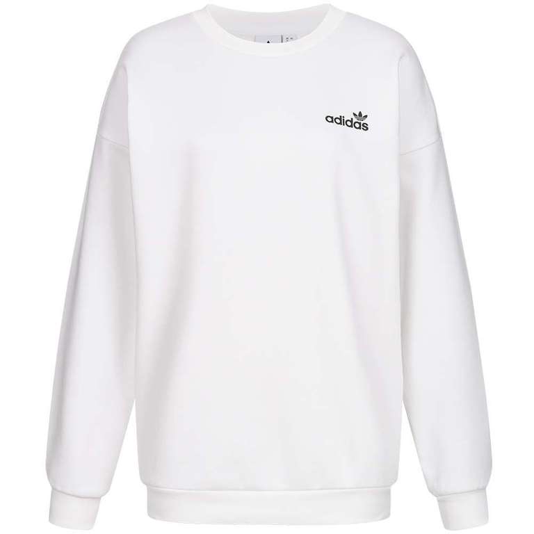 علب كرتون بغطاء شفاف Sweat-shirt femme Adidas Originals GU9463 - Coupe oversize, blanc ... علب كرتون بغطاء شفاف