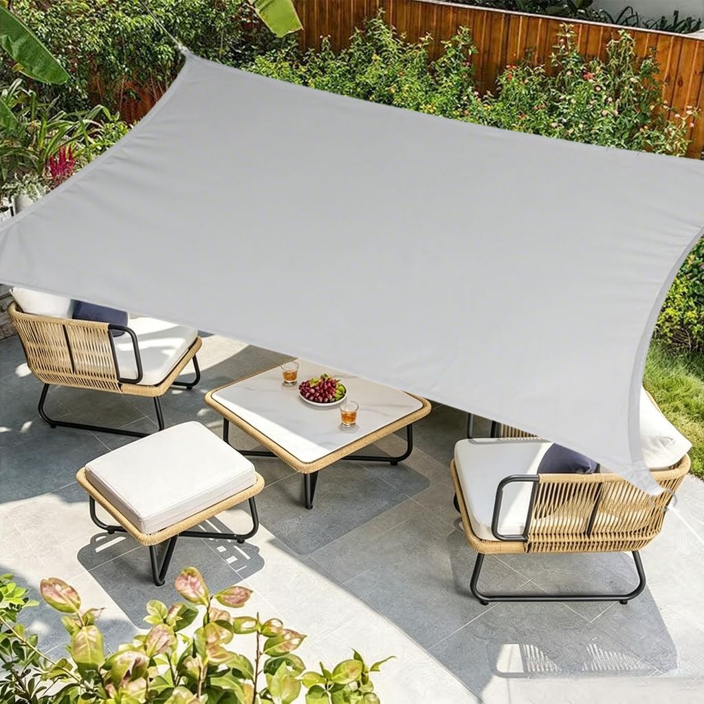Voile d’ombrage - 3x4m Rectangulaire, Imperméable, Câbles de Fixation (via coupon - Vendeur Tiers)