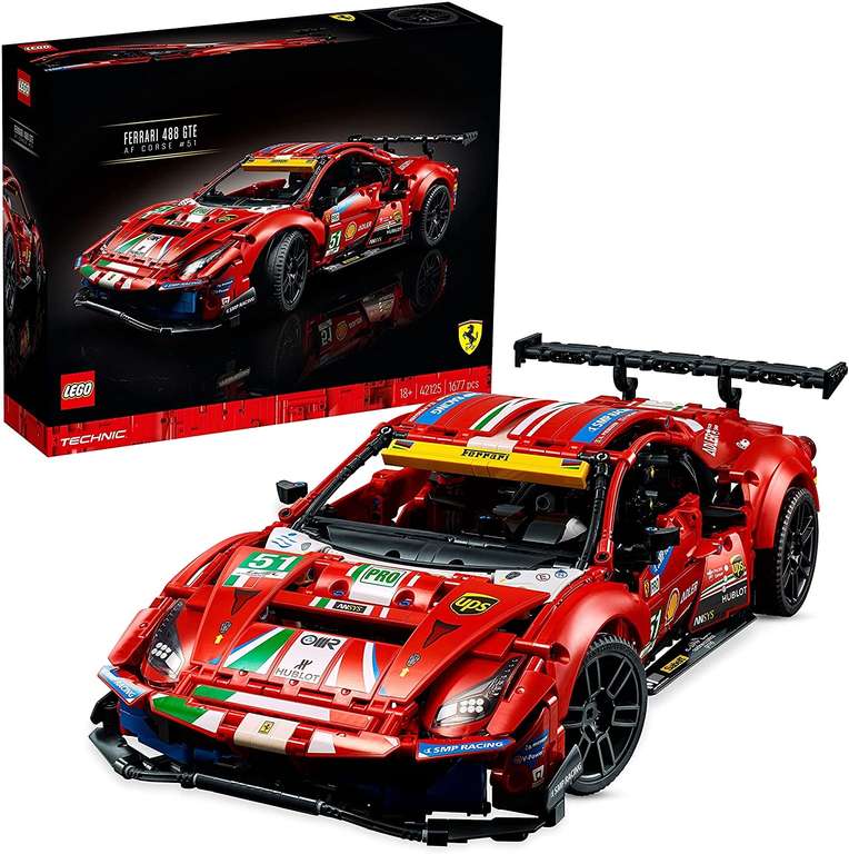 Jouet Lego Technic Ferrari 488 GTE AF Corse 51 (42125) (via 36,3€ sur la cagnotte)