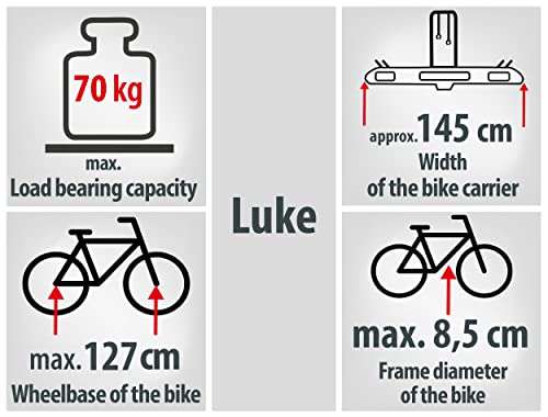 Porte-vélo Eufab 11514 attelage Luke pour 4 vélos