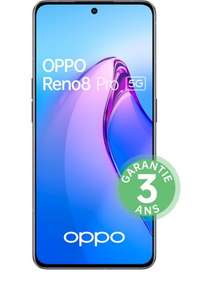 Smartphone 6.7" Oppo Reno 8 Pro 5G - AMOLED FHD+ 120 Hz, 8 Go RAM, 256 Go (via 100€ d'ODR et 100€ de bonus reprise)