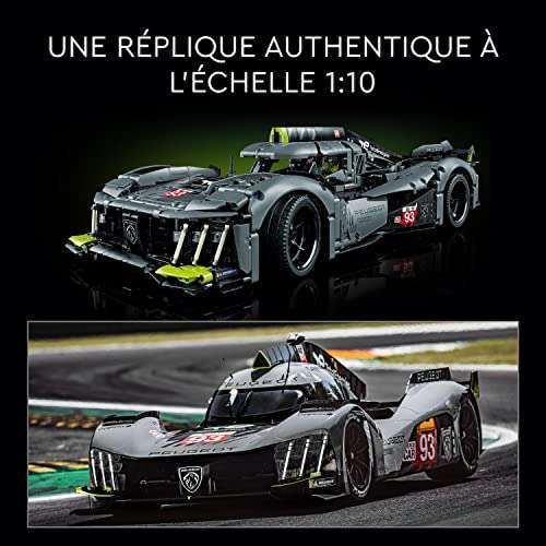 Jeu de construction Lego Technic : Peugeot 9X8 24H Le Mans Hybrid Hypercar (42156) (via 37,50€ sur la carte)