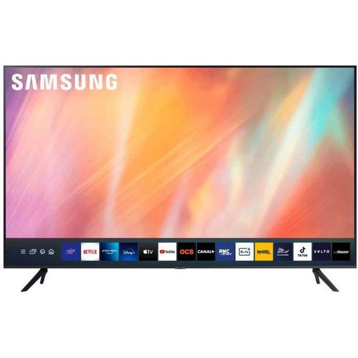 TV 70" Samsung 70AU7105 - 4K, LED, HDR10+ / HLG, Bluetooth / WI-Fi, Smart TV (+104,99€ en carte cadeau)