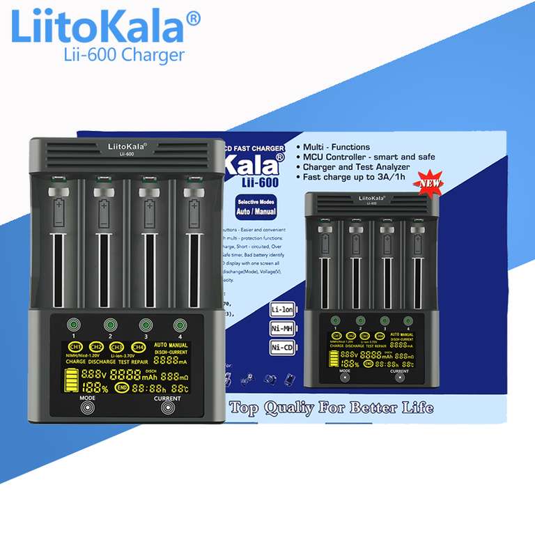 Chargeur de piles LiitoKala Lii-600