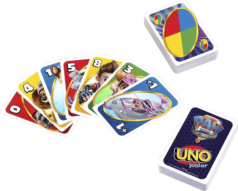 UNO Junior La Pat'Patrouille : Le film - jeu de société et de 56 cartes à l'effigie du dessin animé