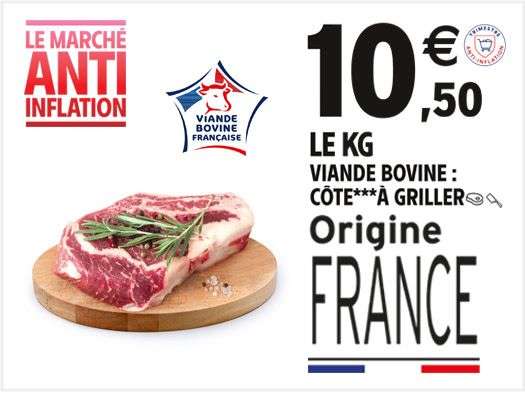 Côte de viande bovine - Le kilo, Origine France
