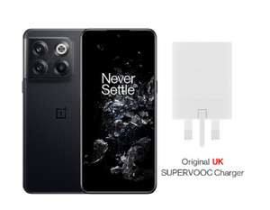 Smartphone 6,7" OnePlus 10T 5G (Version UK) - 8 Go de RAM, 128 Go, chargeur prise UK, noir (entrepôt France)