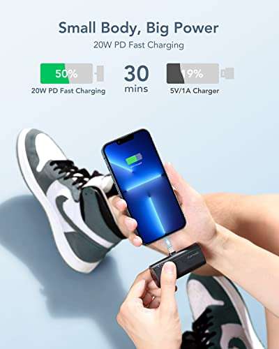 Batterie Externe pour iPhone Charmast - 5000mAh 20W, charge rapide (Via coupon)