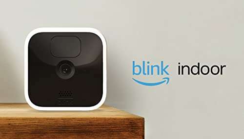 Kit 2 caméras de surveillance HD sans fil Blink Indoor avec deux ans d'autonomie, détection des mouvements et audio bidirectionnel