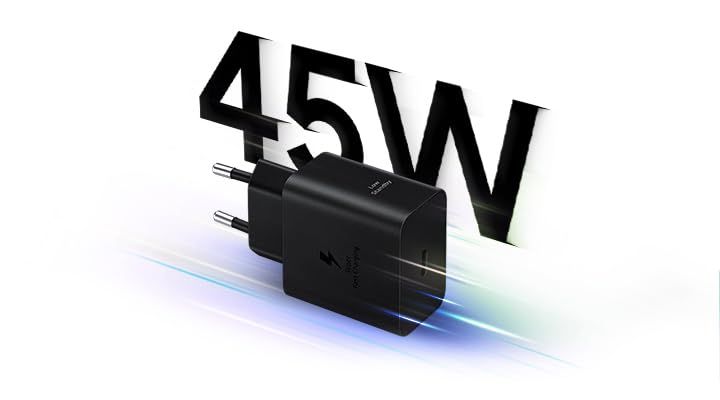 Chargeur Samsung USB C 45W, Ultra Rapide, USB C