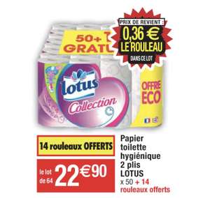 Promo Lotus papier toilette humide chez Carrefour