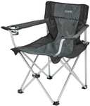 Chaise pliante camping Campz - en aluminium, gris/noir