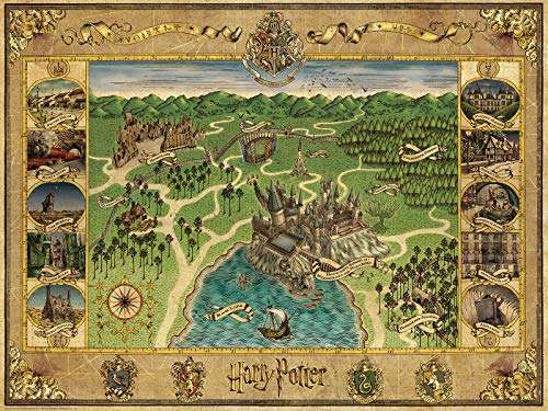 Puzzle Ravensburger La Carte de Poudlard Harry Potter - 1500 pcs (via Coupon)