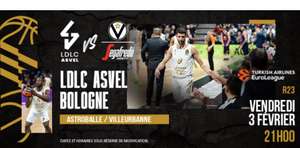 Place gratuite pour le match de basketball Asvel - Bologne