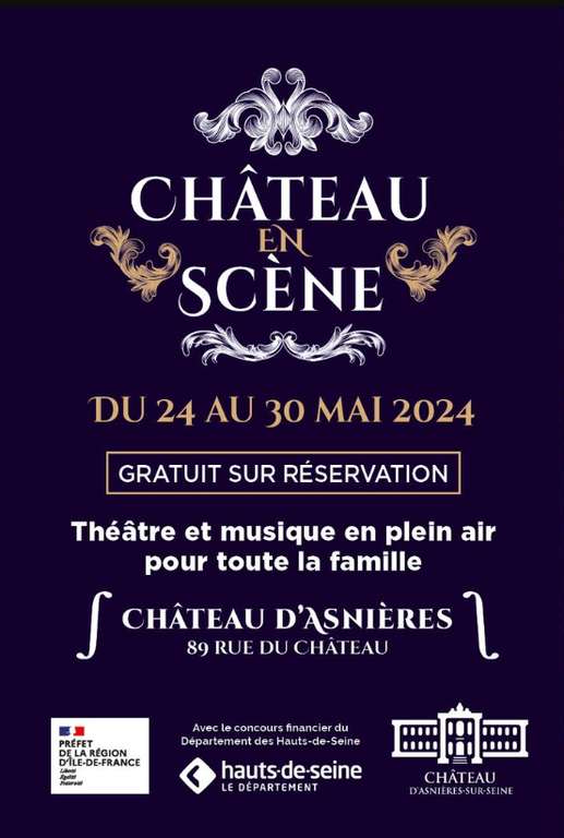 Billets gratuits pour des représentations de théâtre et de musique en plein air du 24 au 30 mai (sur réservation) - Asnières-sur-Seine (92)