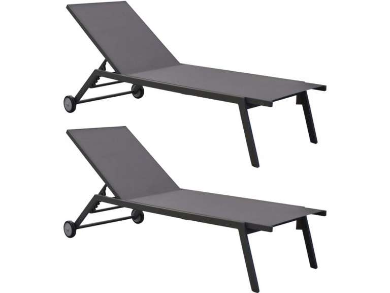 Lot de 2 chaises longue en aluminium (vendeur tiers)