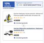 Nettoyeur haute pression Karcher K7 Premium power Home + Débouche canalisations/Nettoyeur gouttières 20m (via ODR 100 + 20 euros)