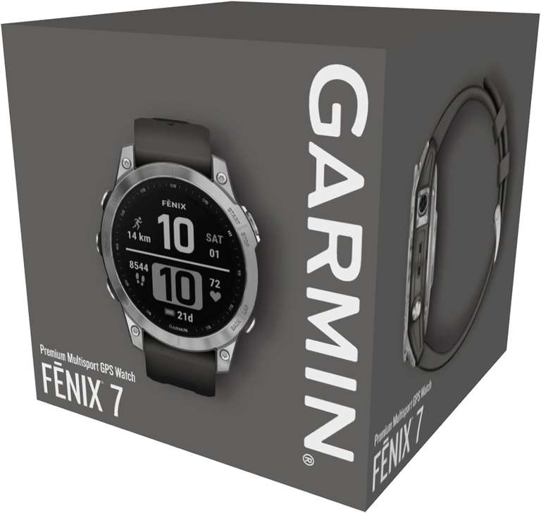 Montre GPS connectée Garmin Fenix 7 - Argent Gris