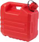Jerrican Essence EDA avec Bec Verseur Rigide - 10 L, Homologué pour Carburant et Hydrocarbures, 32,1 x 17,8 x 30,1 cm, Rouge