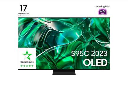 [Macif] TV 77" Samsung 77S95C (2023) - 4K UHD, QD-OLED, 144Hz, HDMI 2.1, Dolby Atmos, HDR10+, FreeSync Premium (Via ODR de 800€)