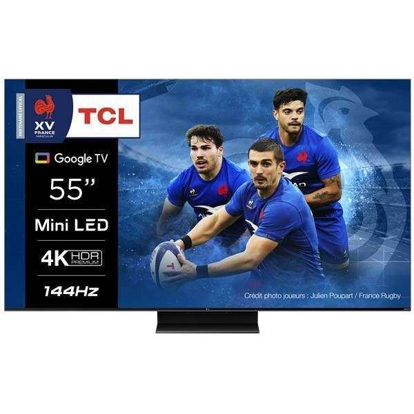 TV 55" TCL 55C809 - 4K UHD, MINI LED, QLED, 144HZ, GOOGLE TV